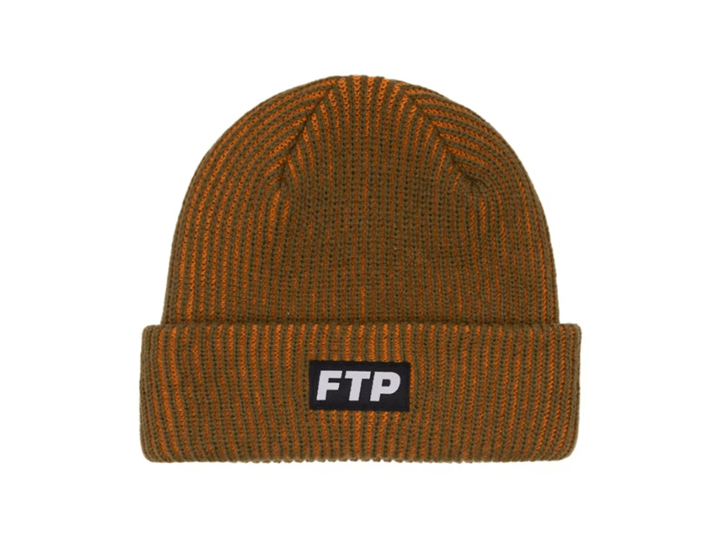 FTP 2-Tone Logo Beanie Olive – hlavní pohled | Purekickz