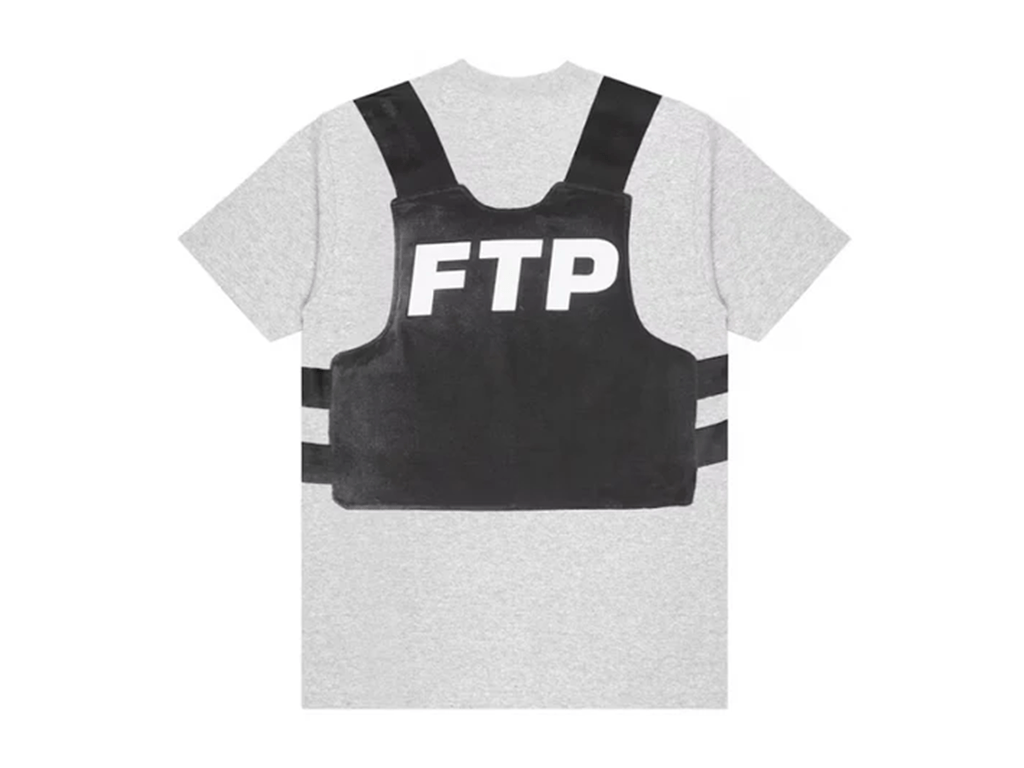 FTP Bulletproof Vest Tee Heather Grey – boční pohled | Purekickz