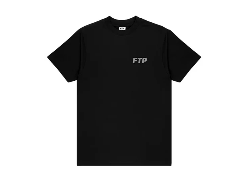 FTP Rhinestone Logo Tee Black – hlavní pohled | Purekickz