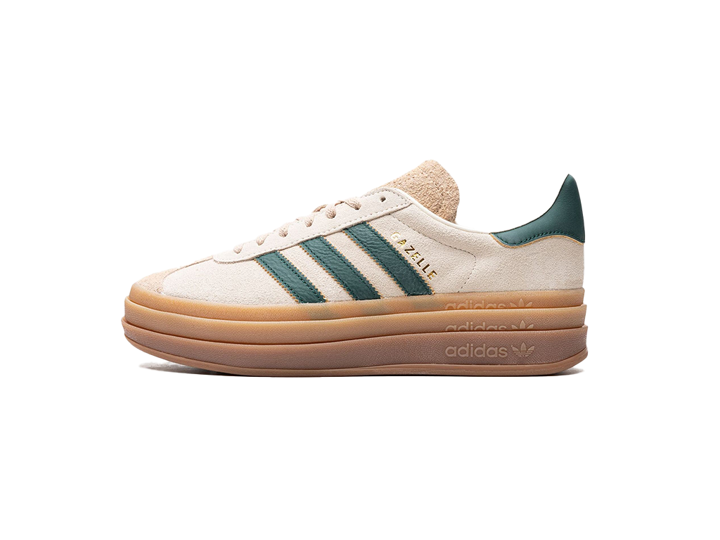 Adidas Gazelle Bold Beige Collegiate Green (W)