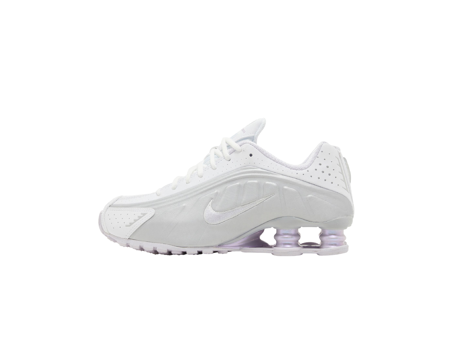 Nike Shox R4 White Metallic Platinum Barely Grape