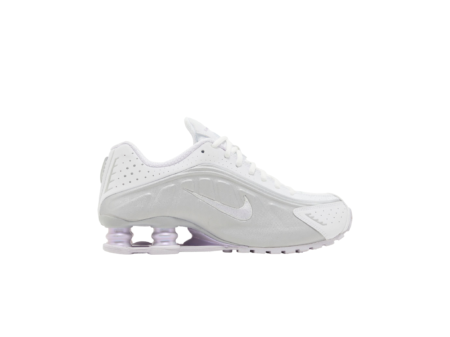 Nike Shox R4 White Metallic Platinum Barely Grape