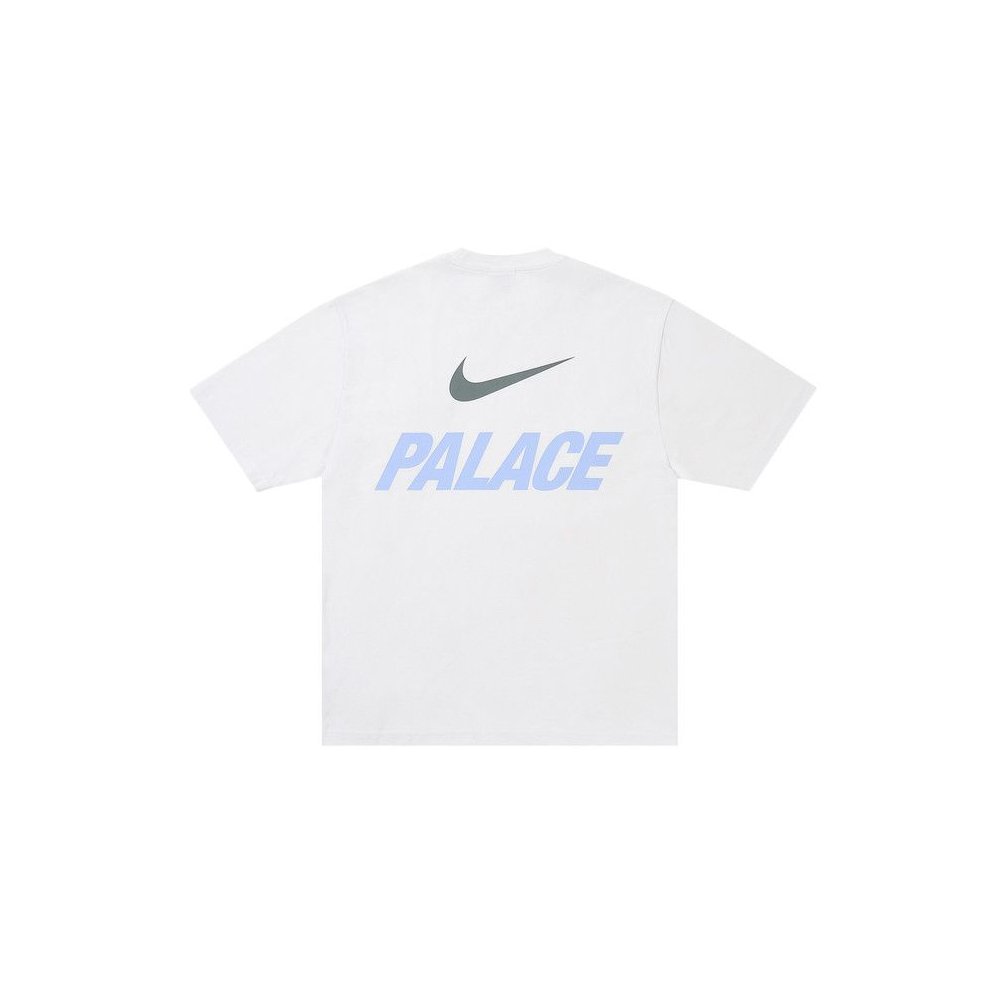 Palace x Nike Font Swoosh T-shirt White – boční pohled | Purekickz