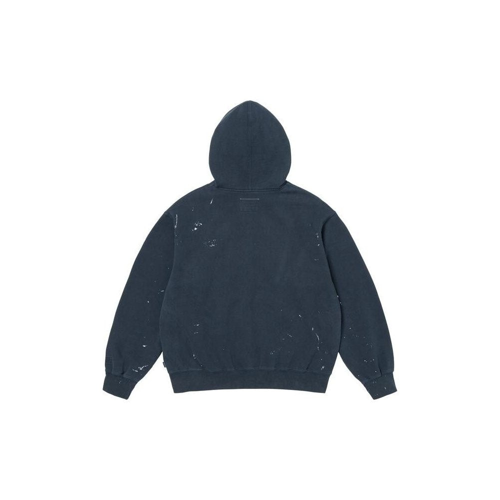 Supreme MM6 Maison Margiela Box Logo Zip Up Hooded Sweatshirt Navy – boční pohled | Purekickz
