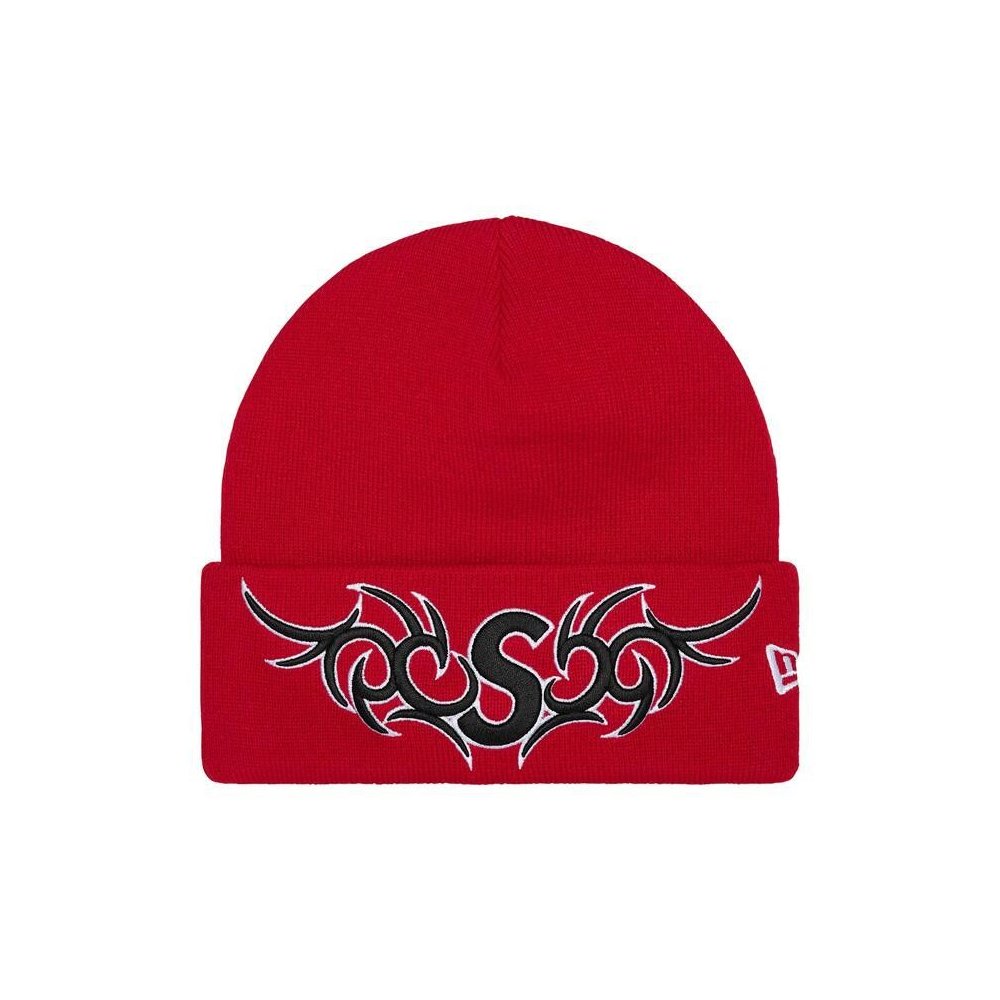 Supreme New Era Tribal S Logo Beanie Red – hlavní pohled | Purekickz