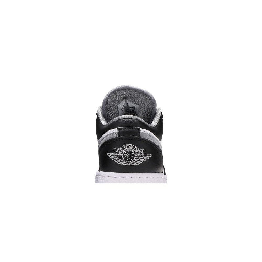 Jordan 1 Low Black White Grey (GS) – detail materiálu | Purekickz