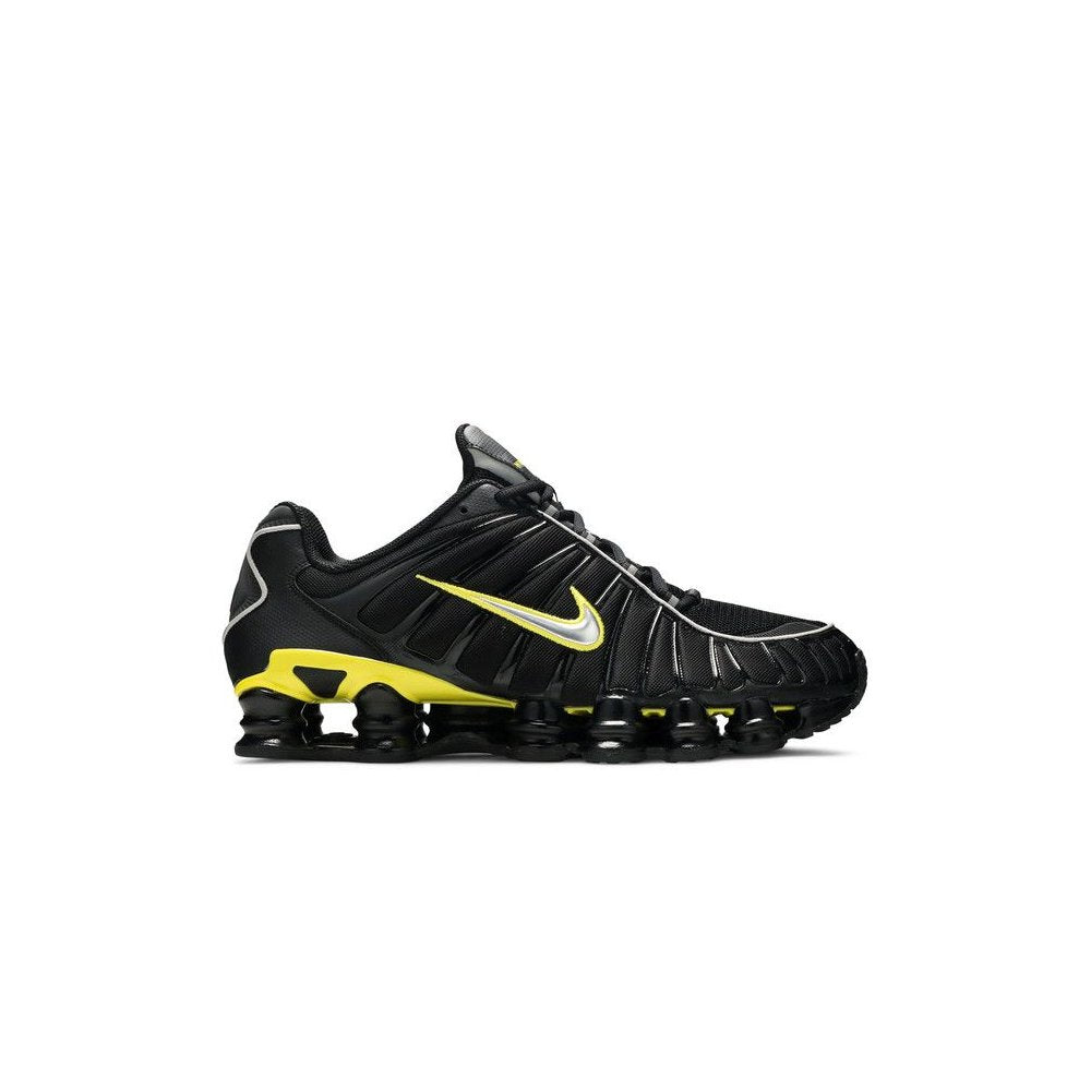 Nike Shox TL Black Dynamic Yellow Metallic Silver