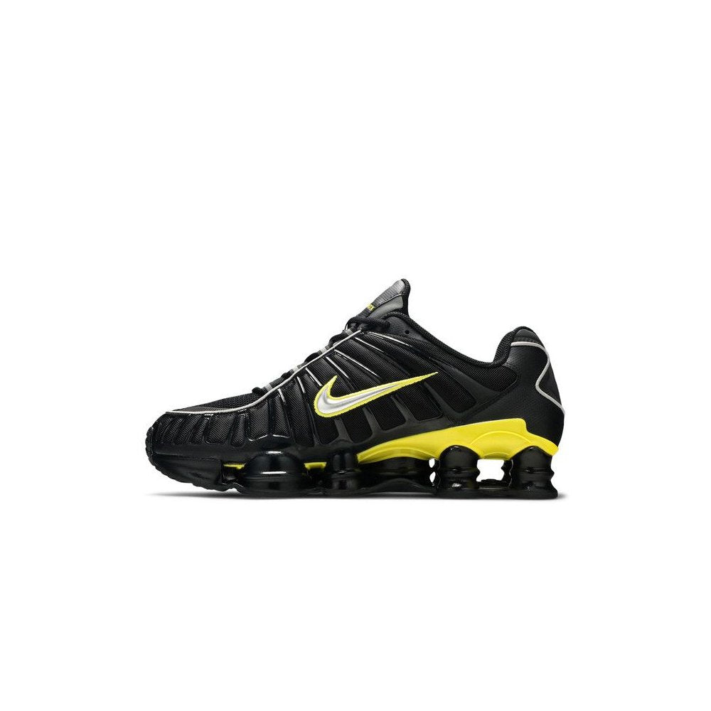 Nike Shox TL Black Dynamic Yellow Metallic Silver