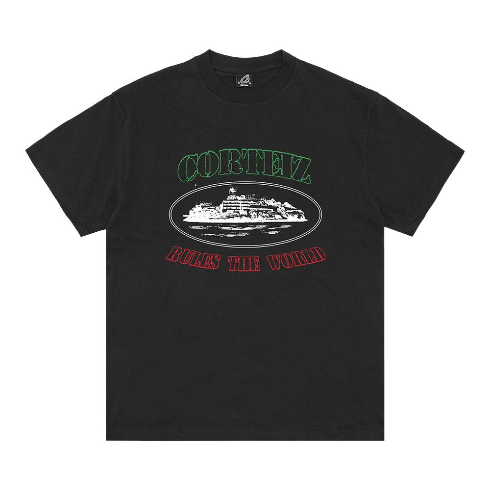 Corteiz Og Alcatraz Italia Tee Black