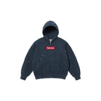Supreme MM6 Maison Margiela Box Logo Zip Up Hooded Sweatshirt Navy – hlavní pohled | Purekickz