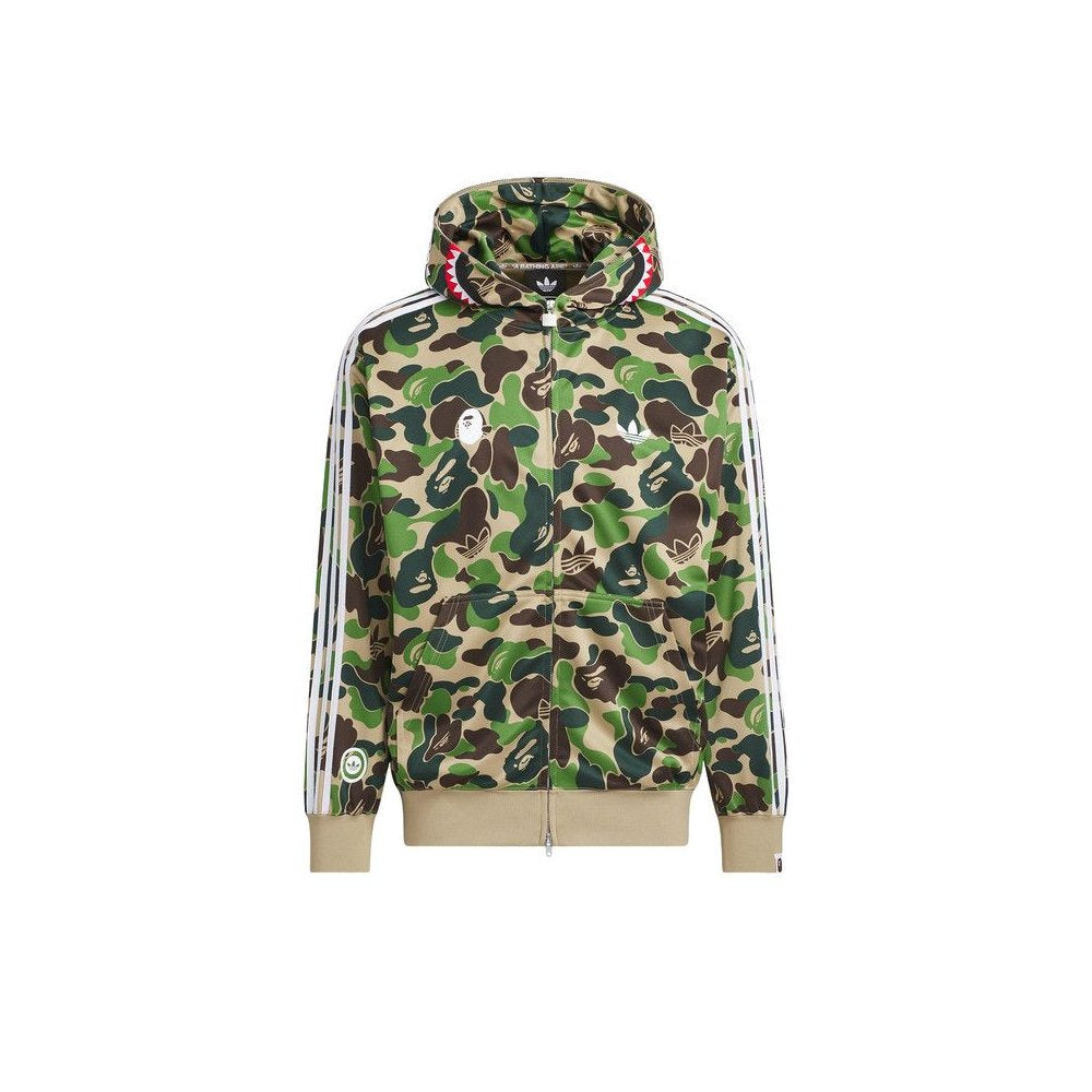 adidas x BAPE Relaxed Fit Track Camo Shark Full Zip Hoodie Green – hlavní pohled | Purekickz
