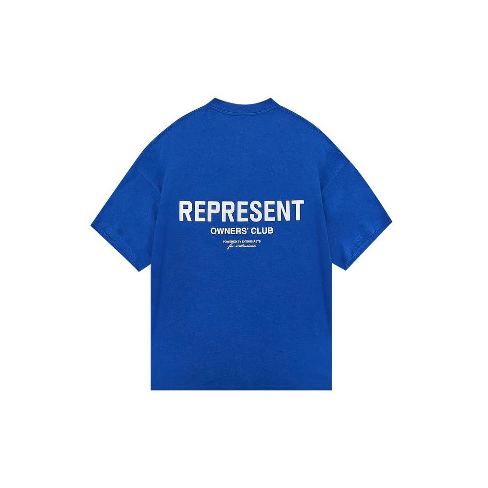 Represent Owner's Club T-Shirt Cobalt Blue/White – boční pohled | Purekickz