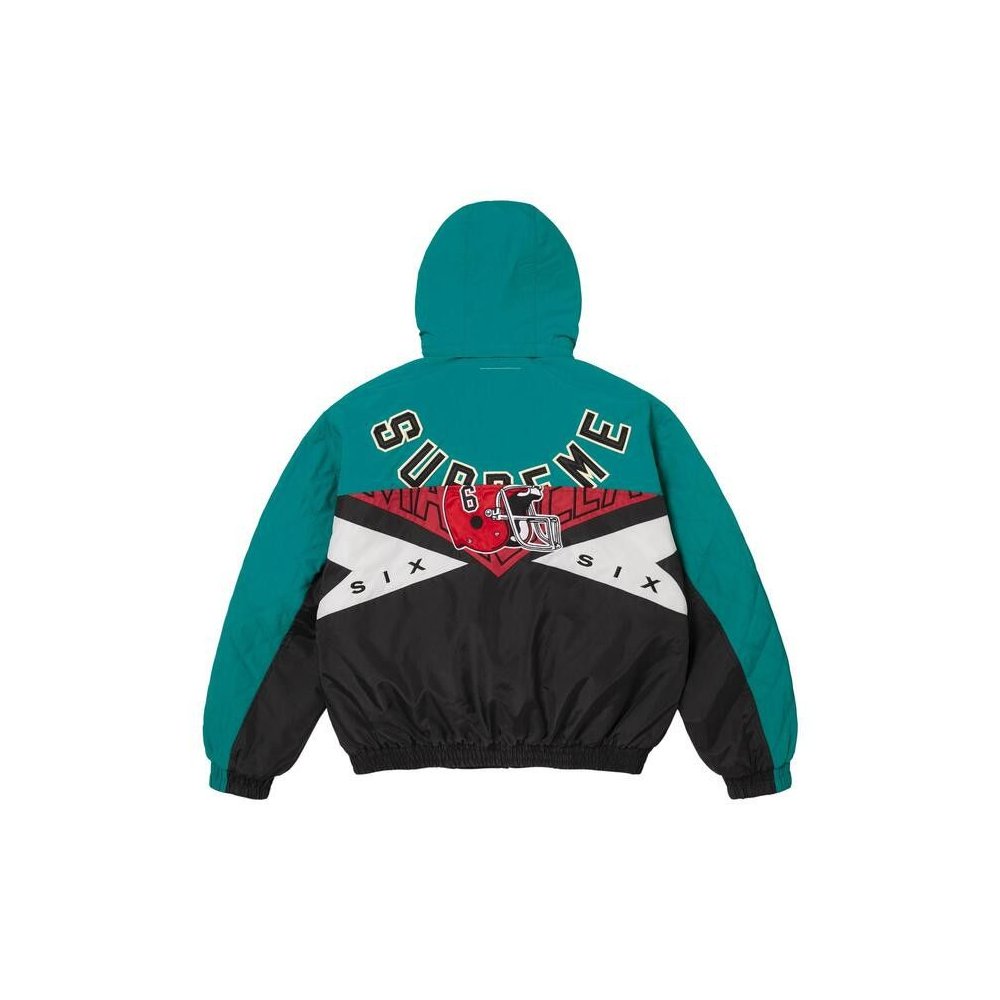 Supreme MM6 Maison Margiela Split Stadium Jacket Black – boční pohled | Purekickz