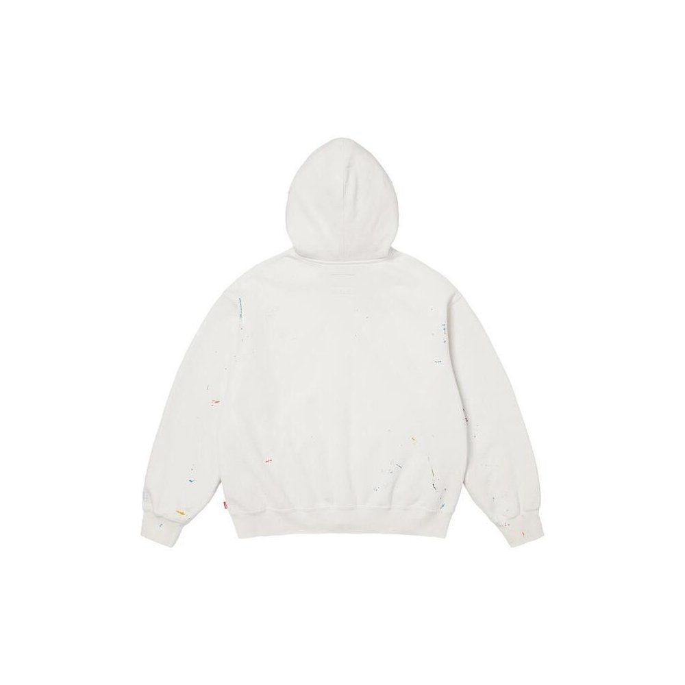Supreme MM6 Maison Margiela Box Logo Zip Up Hooded Sweatshirt White – boční pohled | Purekickz