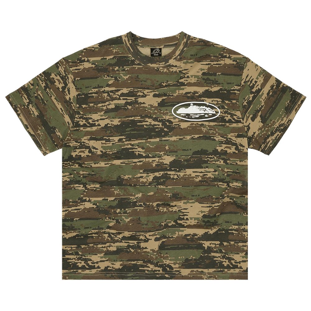 Corteiz Island Puff Print Tee Digi Camo – hlavní pohled | Purekickz