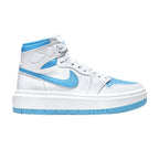 Jordan 1 Elevate High White Dark Powder Blue – boční pohled | Purekickz