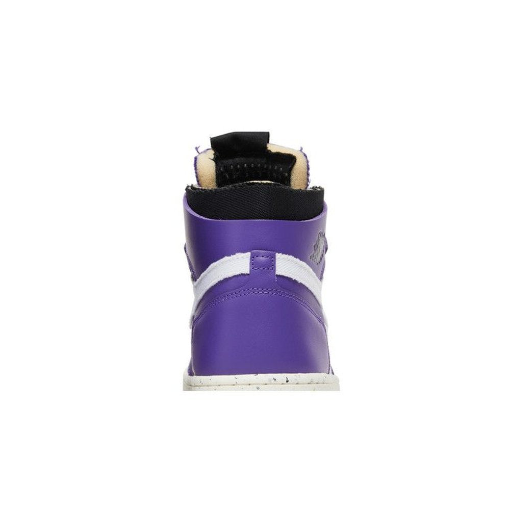 Jordan 1 High Zoom Air CMFT Crater Purple – detail materiálu | Purekickz