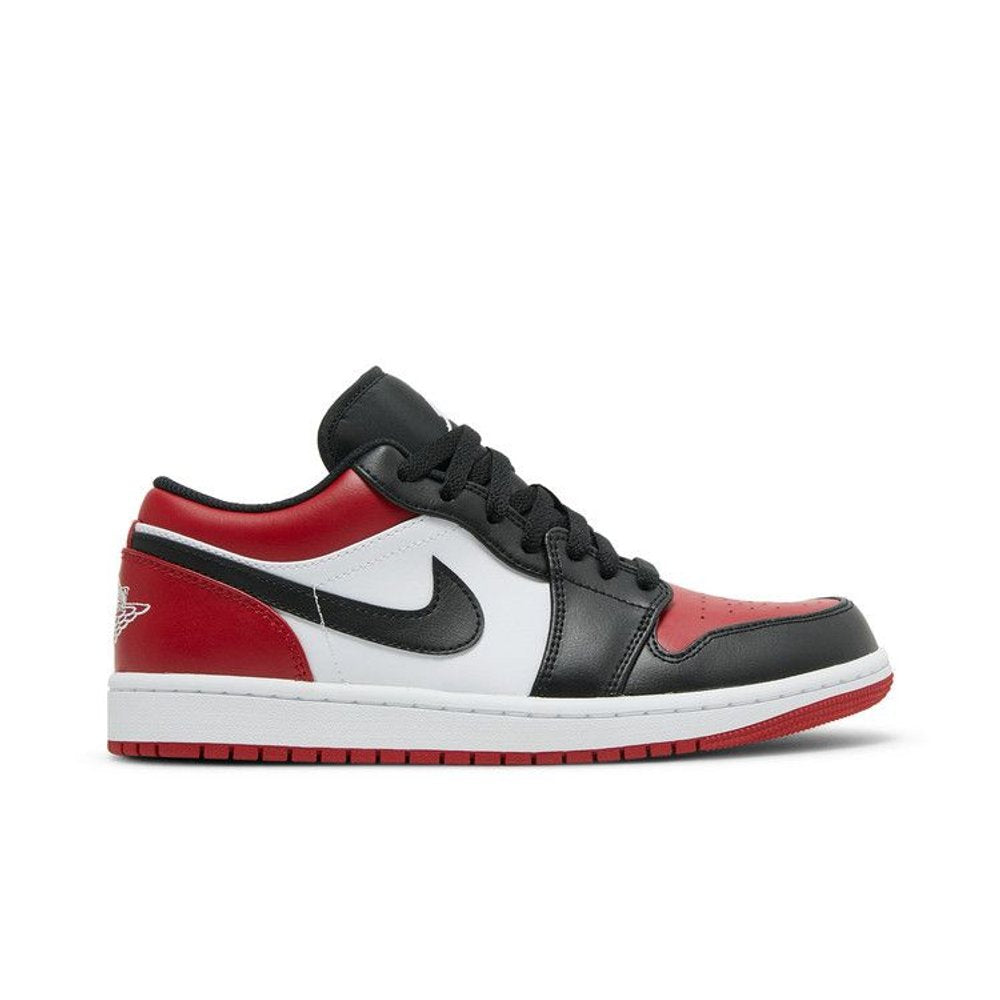 Jordan 1 Low Bred Toe – boční pohled | Purekickz