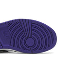 Jordan 1 Low Court Purple White – pohled shora | Purekickz