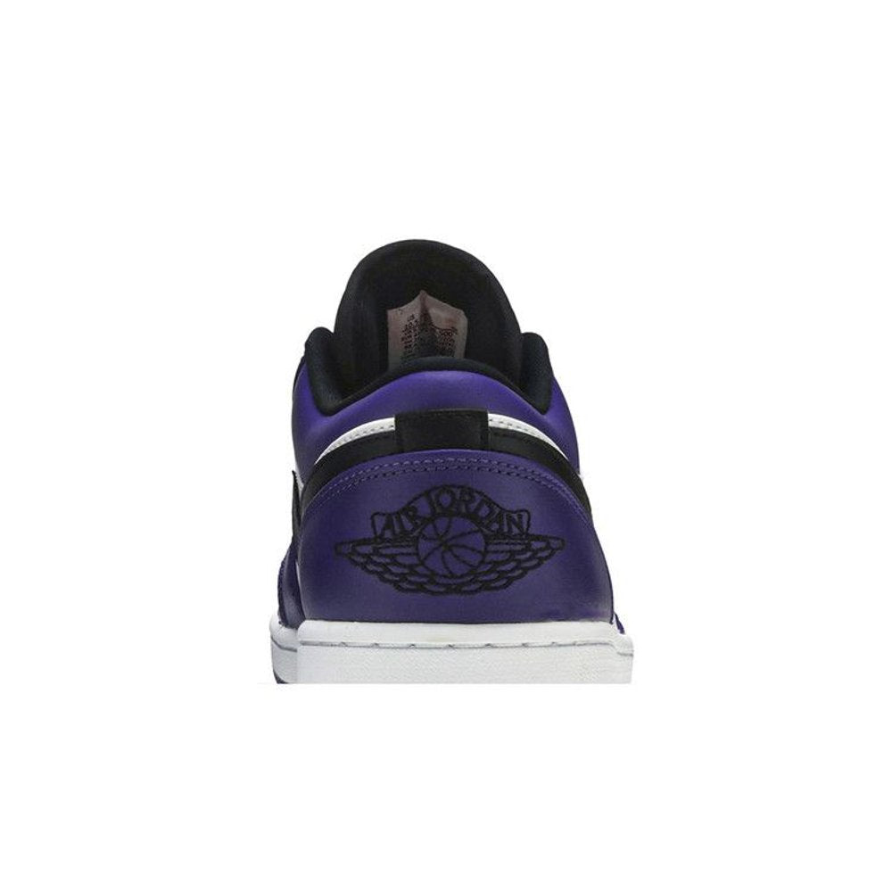 Jordan 1 Low Court Purple White – detail materiálu | Purekickz