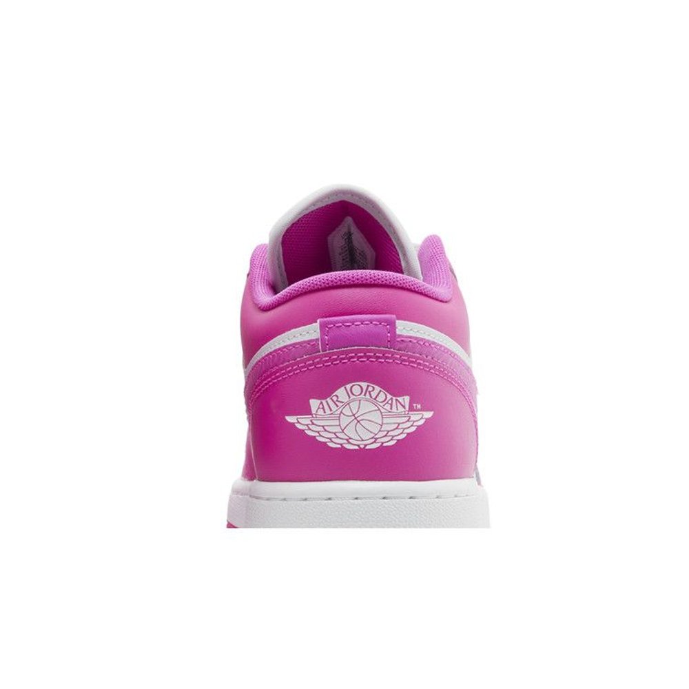 Jordan 1 Low Fire Pink (GS) – detail materiálu | Purekickz