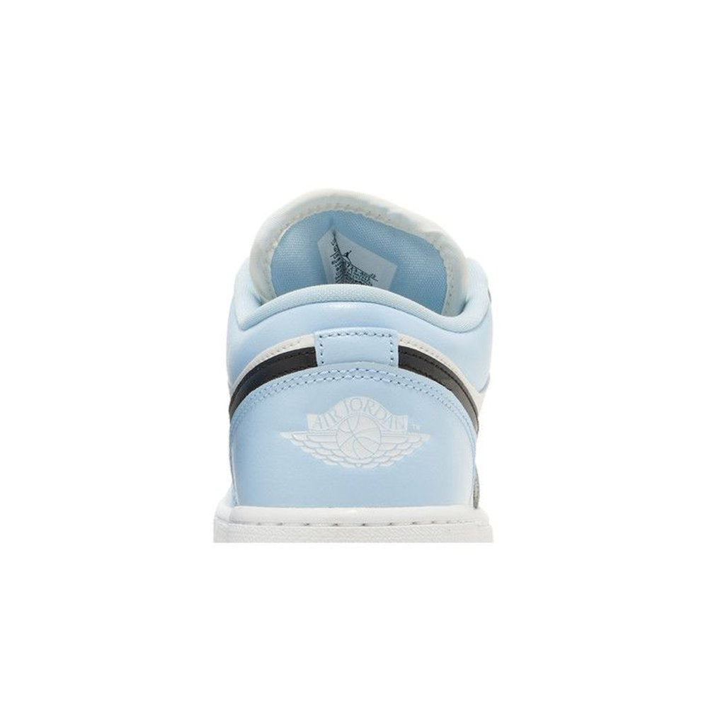 Jordan 1 Low Ice Blue (GS) – detail materiálu | Purekickz