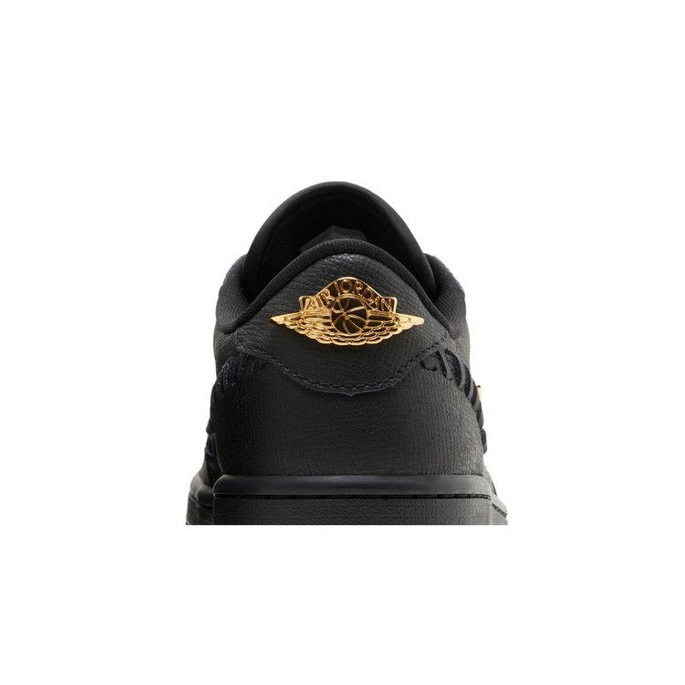 Jordan 1 Low Method of Make Black Metallic Gold (W) – detail materiálu | Purekickz