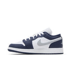 Jordan 1 Low Midnight Navy Wolf Grey (GS) – hlavní pohled | Purekickz