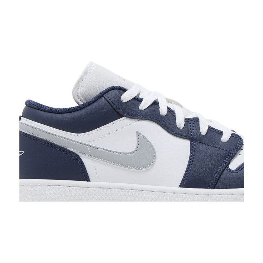 Jordan 1 Low Midnight Navy Wolf Grey (GS) – detail | Purekickz