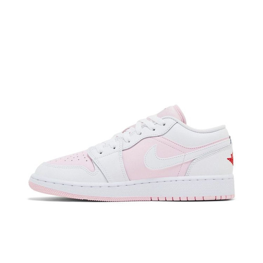 Jordan 1 Low Pink Foam Fire Red White (GS)