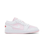 Jordan 1 Low Pink Foam Fire Red White (GS) – boční pohled | Purekickz