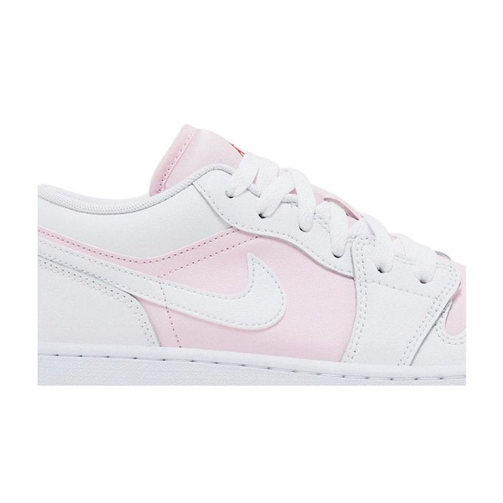 Jordan 1 Low Pink Foam Fire Red White (GS) – detail | Purekickz