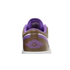Jordan 1 Low Purple Mocha – detail materiálu | Purekickz