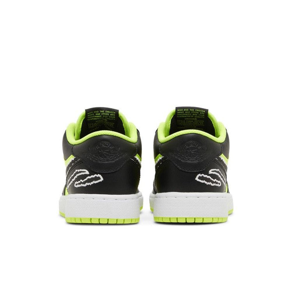 Jordan 1 Low SE Black Cat Volt (GS) – podrážka | Purekickz