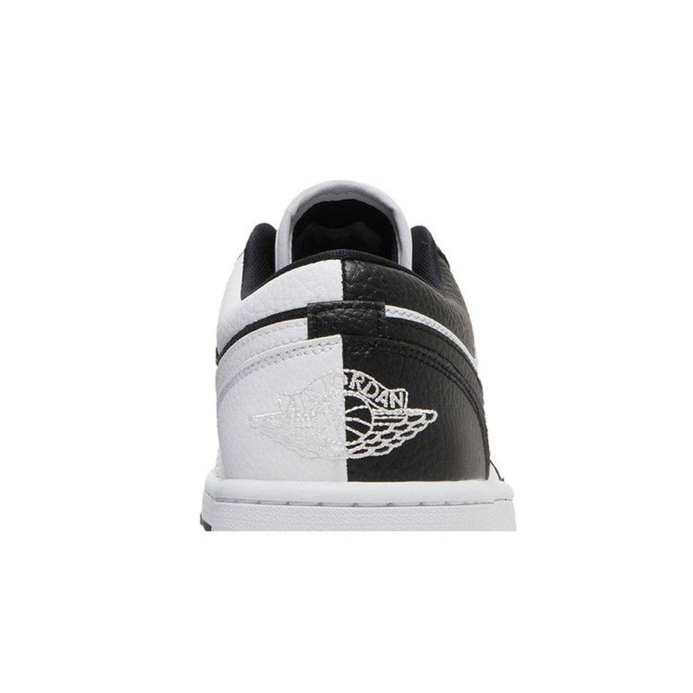 Jordan 1 Low SE Homage Split White Black (W) – detail materiálu | Purekickz