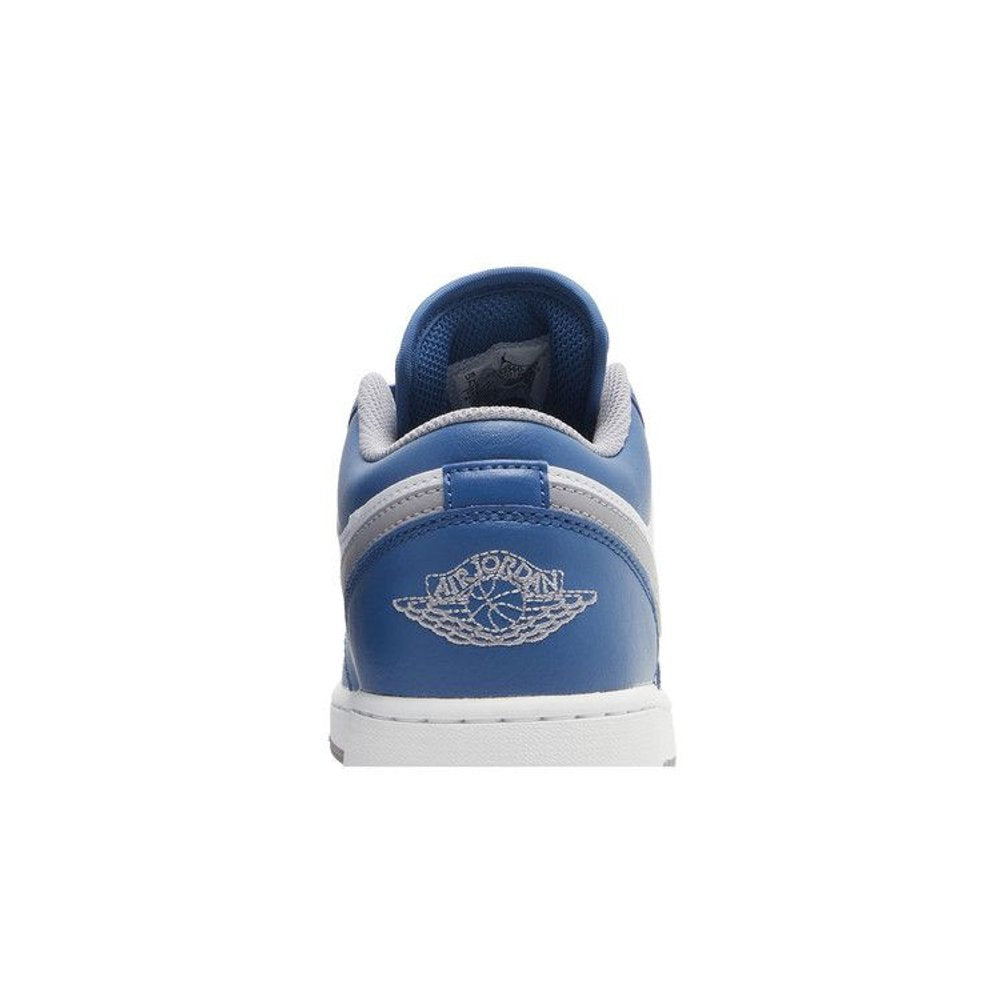 Jordan 1 Low True Blue Cement (GS) – detail materiálu | Purekickz