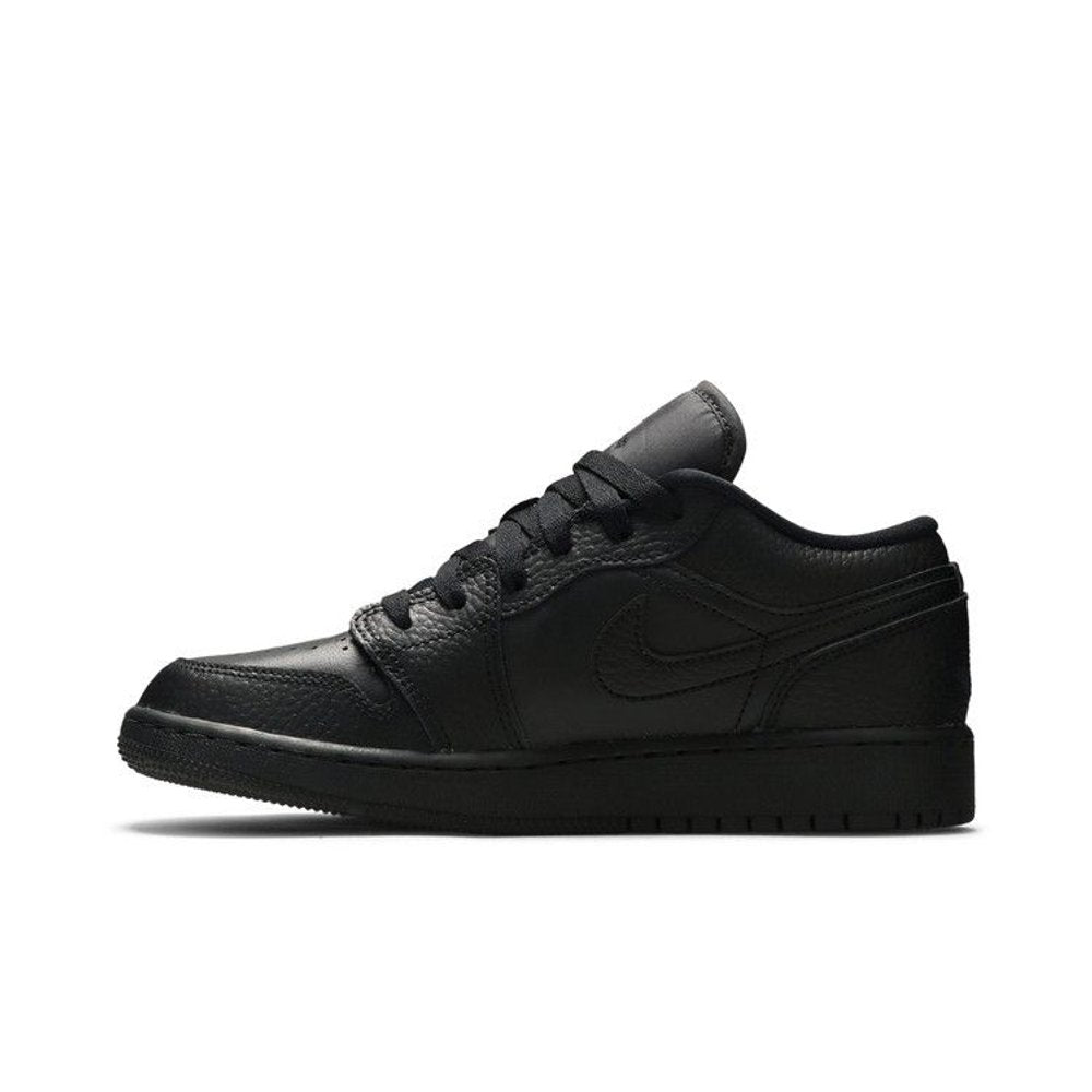 Jordan 1 Low Tumbled Leather Black (GS)