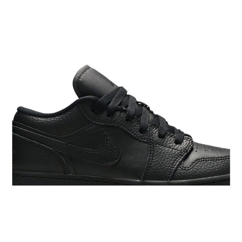 Jordan 1 Low Tumbled Leather Black (GS) – detail | Purekickz