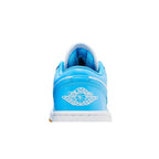 Jordan 1 Low White Gum Light Brown Dark Powder Blue (W) – detail materiálu | Purekickz