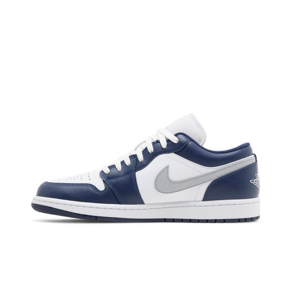 Jordan 1 Low Wolf Grey Midnight Navy – hlavní pohled | Purekickz