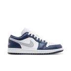 Jordan 1 Low Wolf Grey Midnight Navy – boční pohled | Purekickz