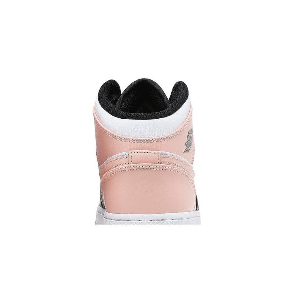Jordan 1 Mid Arctic Orange Black Toe (GS) – detail materiálu | Purekickz