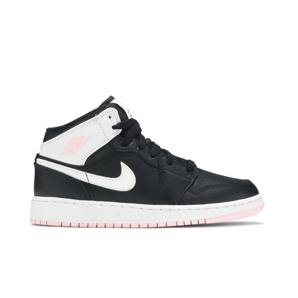 Jordan 1 Mid Arctic Pink Black (GS) – boční pohled | Purekickz