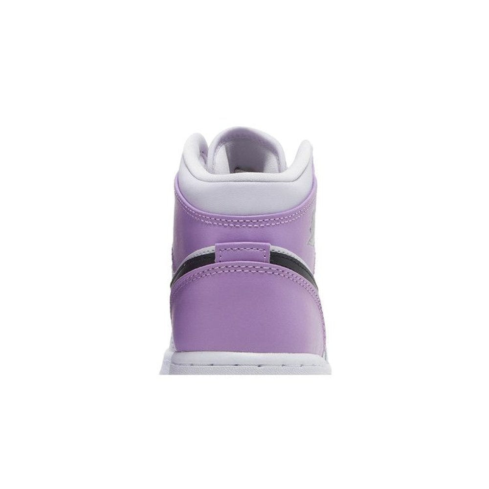 Jordan 1 Mid Barely Grape (GS) – detail materiálu | Purekickz