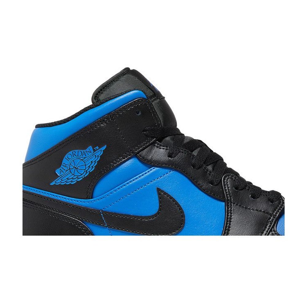 Jordan 1 Mid Black Royal Blue – detail | Purekickz