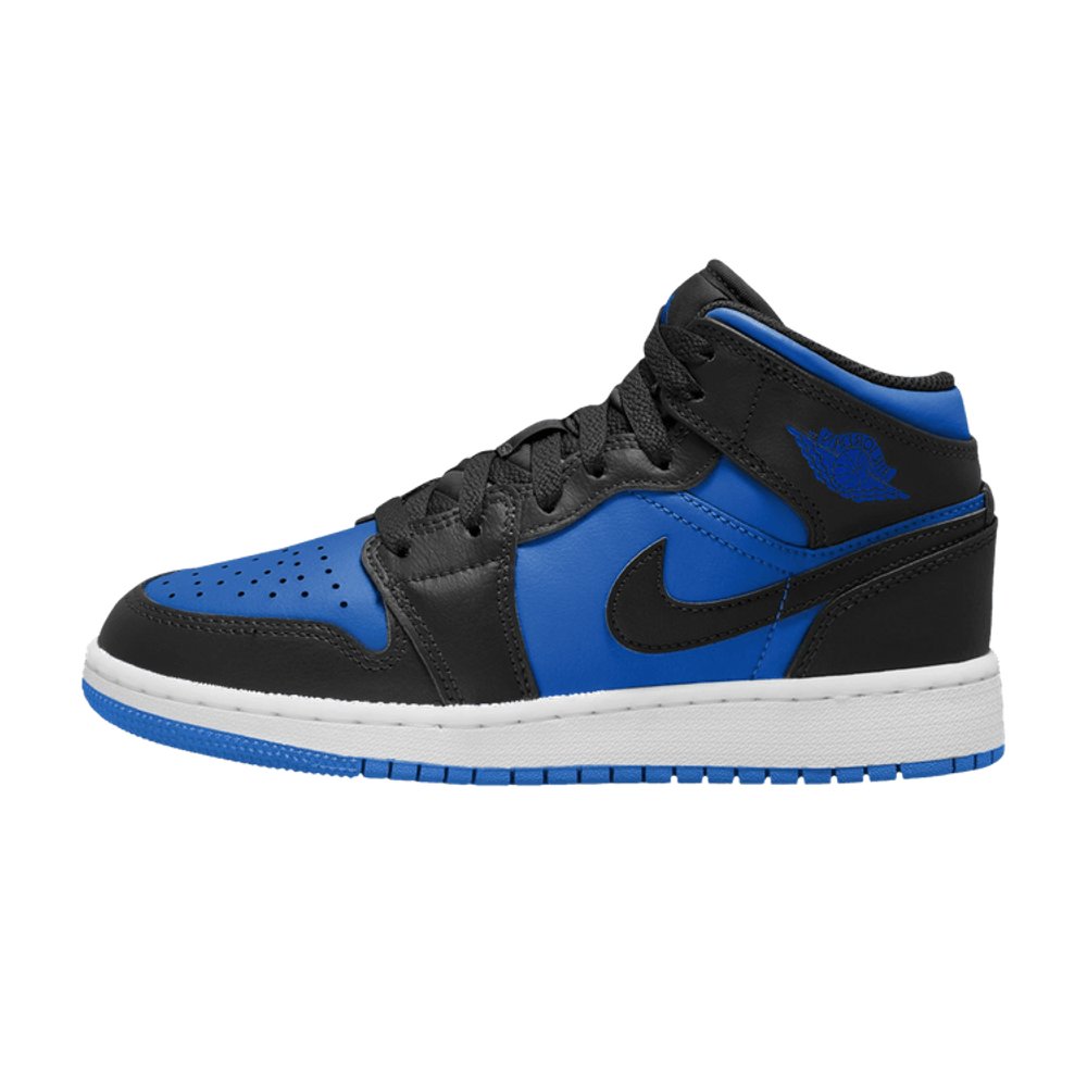 Jordan 1 Mid Black Royal Blue (GS) – hlavní pohled | Purekickz