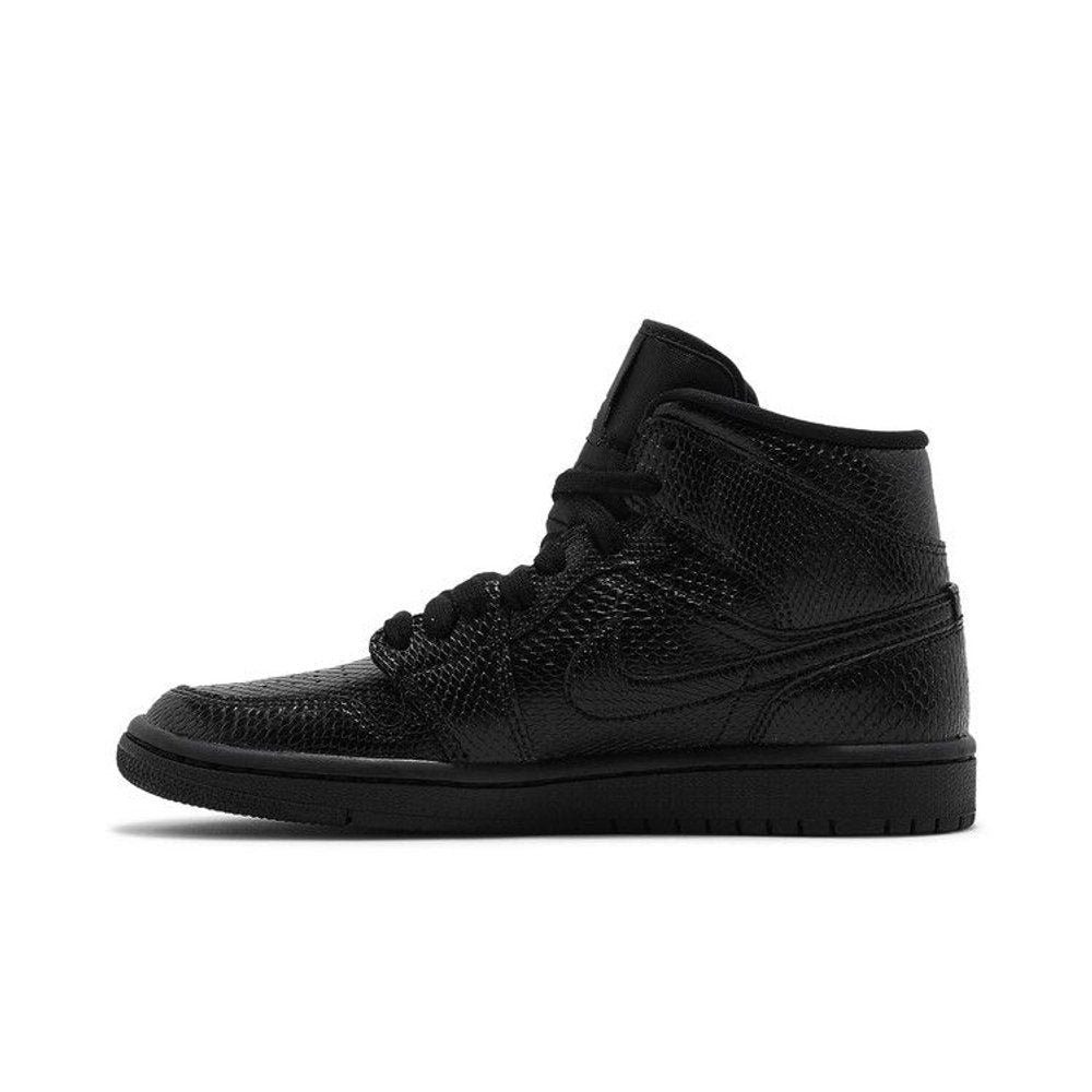 Jordan 1 Mid Black Snakeskin (W) – hlavní pohled | Purekickz