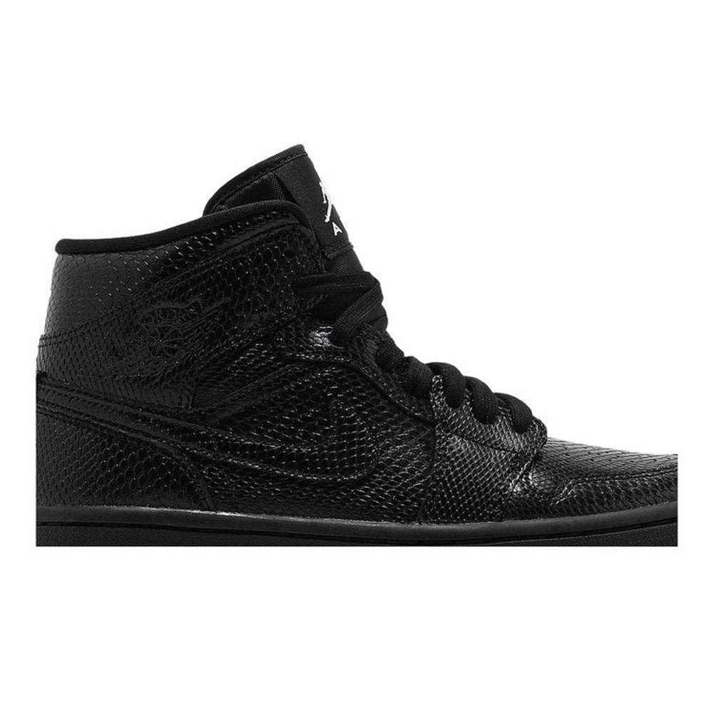 Jordan 1 Mid Black Snakeskin (W) – detail | Purekickz