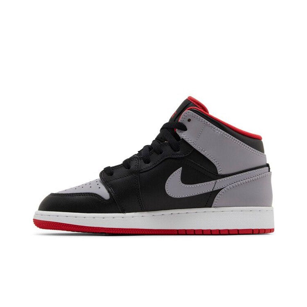 Jordan 1 Mid Bred Shadow (GS) – hlavní pohled | Purekickz