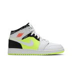 Jordan 1 Mid Composition Notebook (GS) – boční pohled | Purekickz